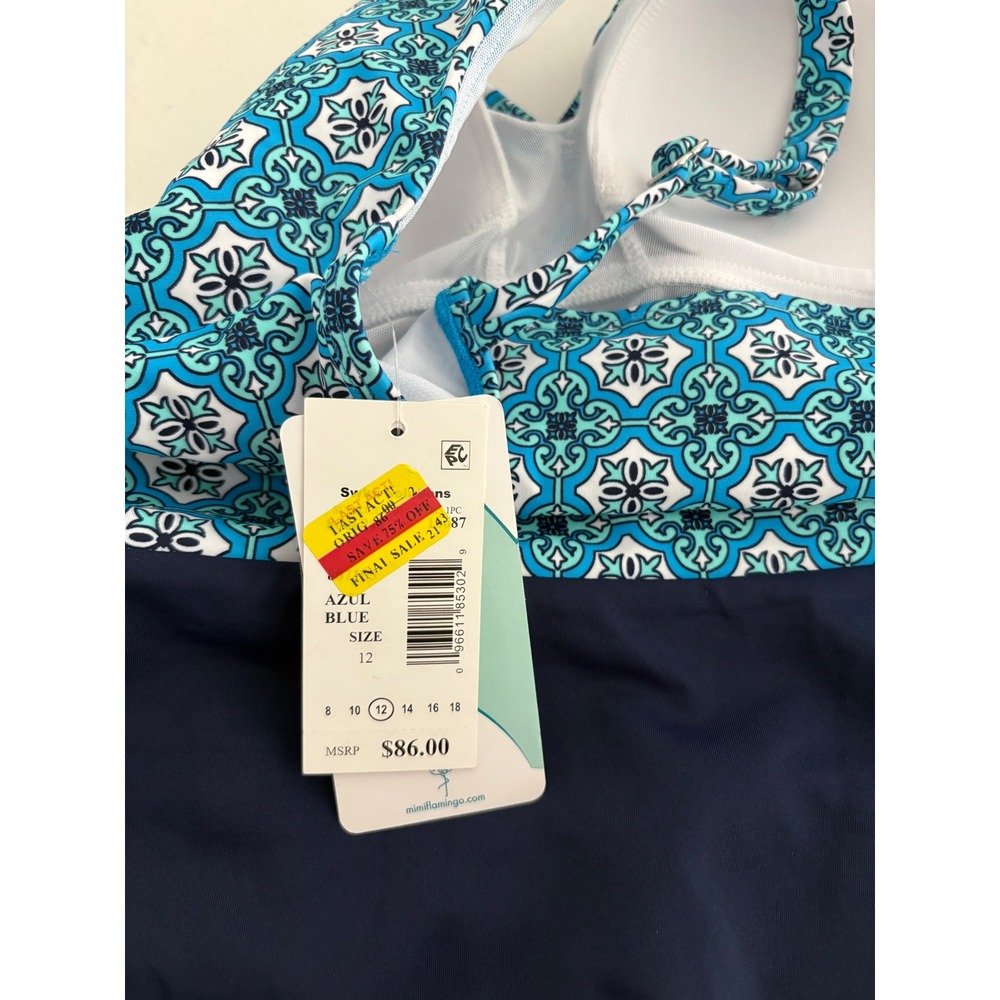 Swim Solutions Surplice Criss Cross One Piece Swimsuit-12 - Picture 10 of 13